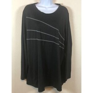 Miss Fortune Womens Shirt Size 3XL‎ Gray Long Sleeve Knit Sport Athletic